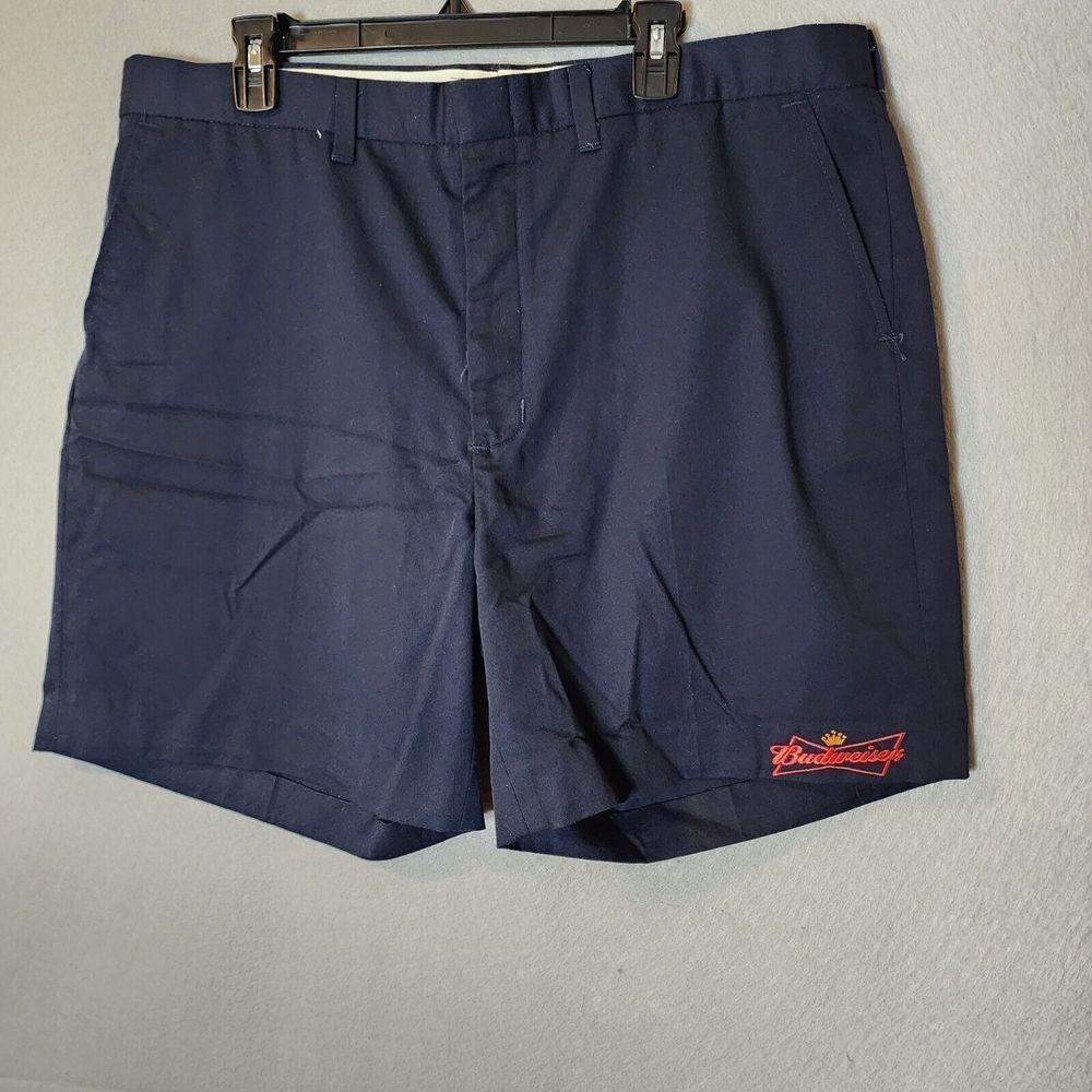 BUDWEISER Mens Shorts Size 40" 2 Pair Embroidered Chino Flat Front Work Pants
